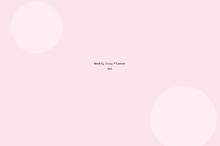 Weekly Cozy Planner Set