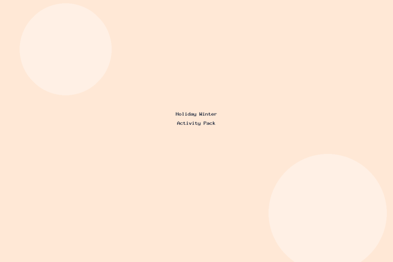 Holiday Winter Activity Pack
