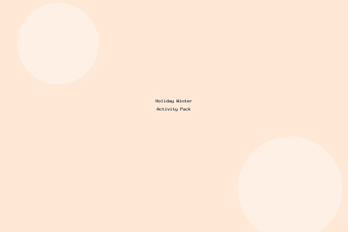 Holiday Winter Activity Pack