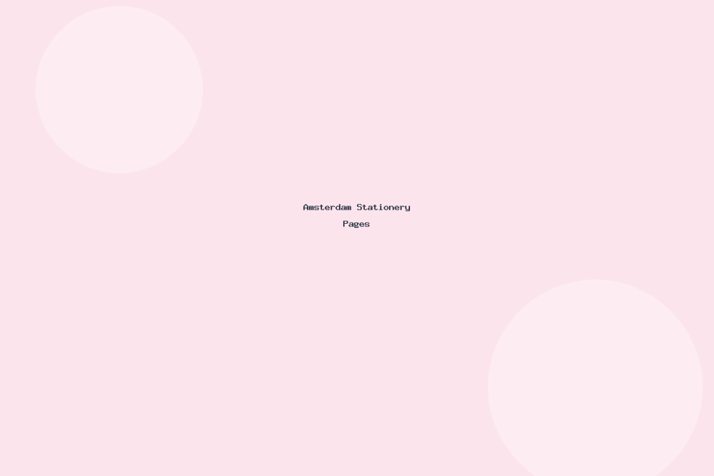 Amsterdam Stationery Pages