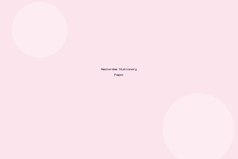 Amsterdam Stationery Pages